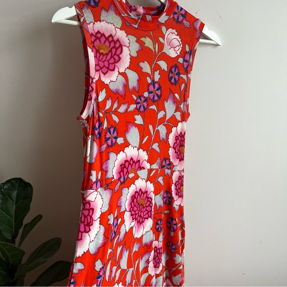 Anthropologie Maeve The Cleary Floral Mockneck Dress Size S With Pockets - Picture 8 of 13